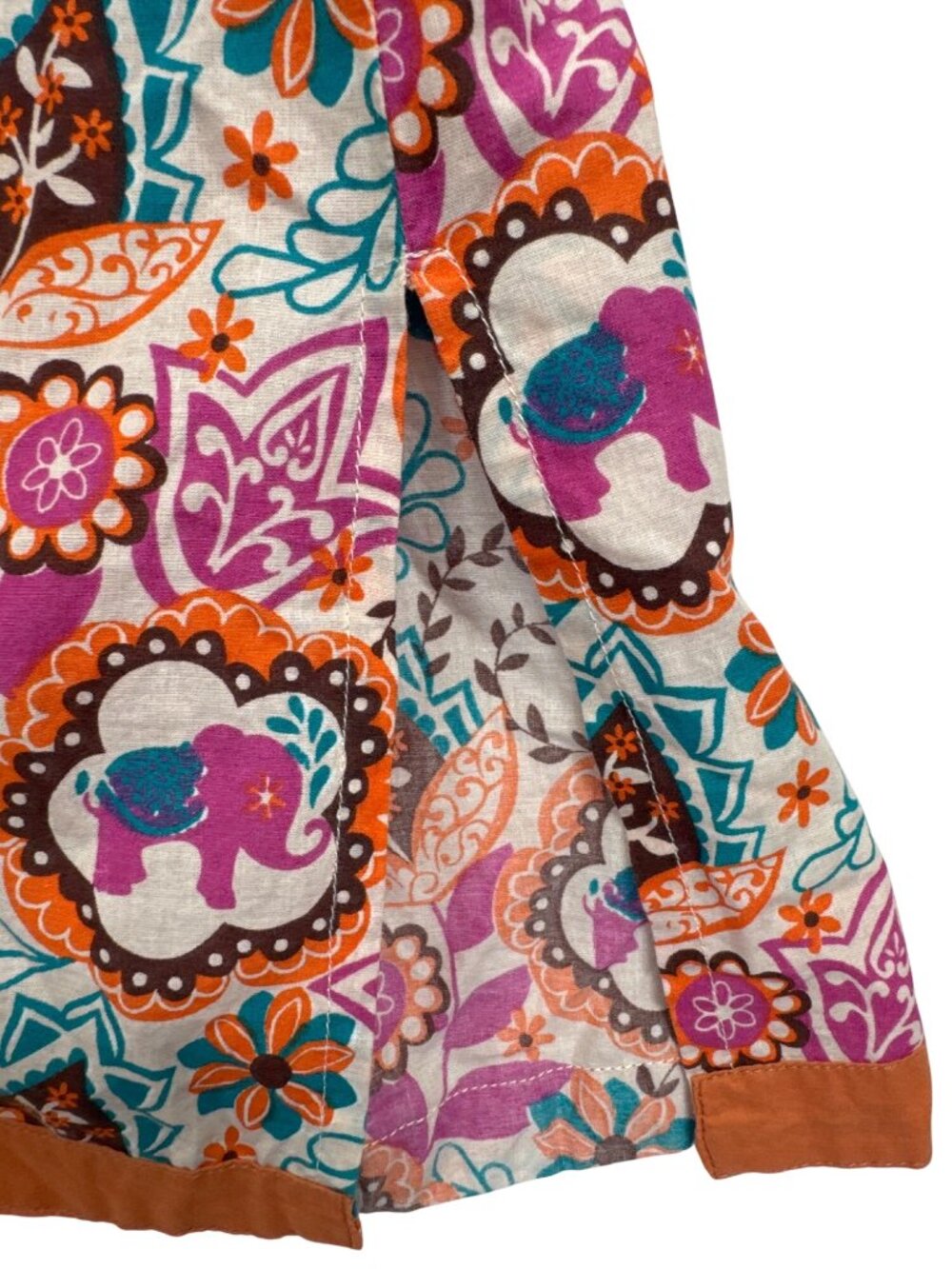 Women’s Boho Floral Medallion Tunic Top Beaded V Neck 3/4 Sleeve Resort Festival - Picture 11 of 12